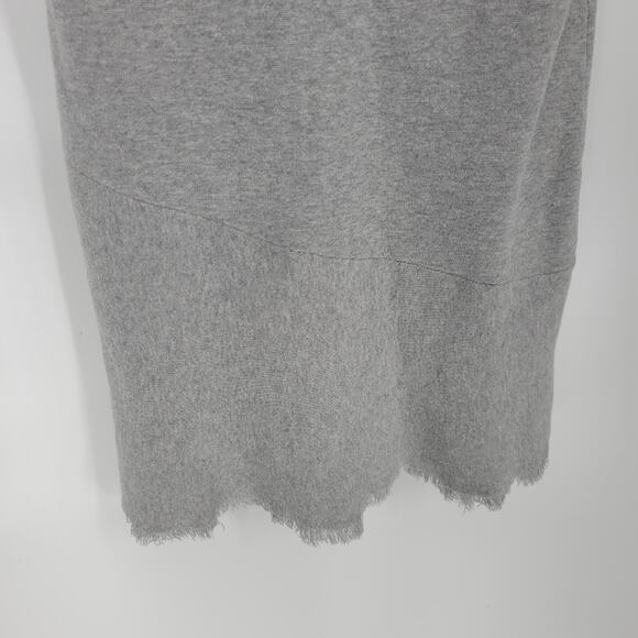 Theory Grey Raw Hem Sleeveless Reverie Branteenia Mini Dress 0 - Picture 6 of 9